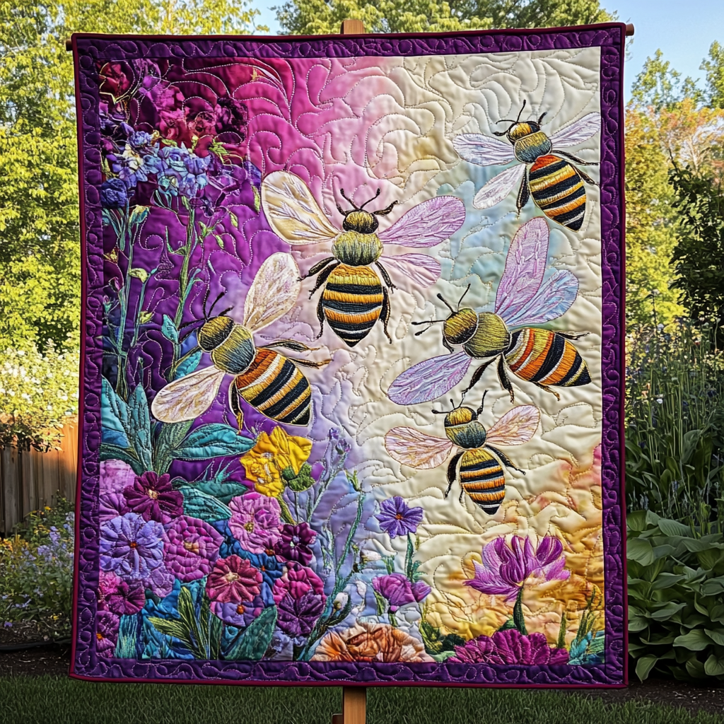 Queen Garden Quilted Blanket - Throw (55" x 60")