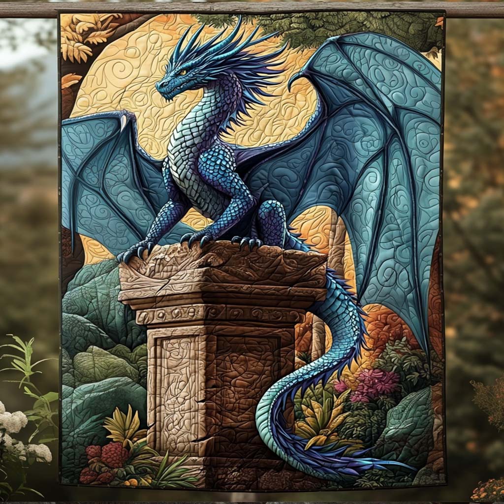 Quicksilver Breath Quilted Blanket - Throw (55" x 60")
