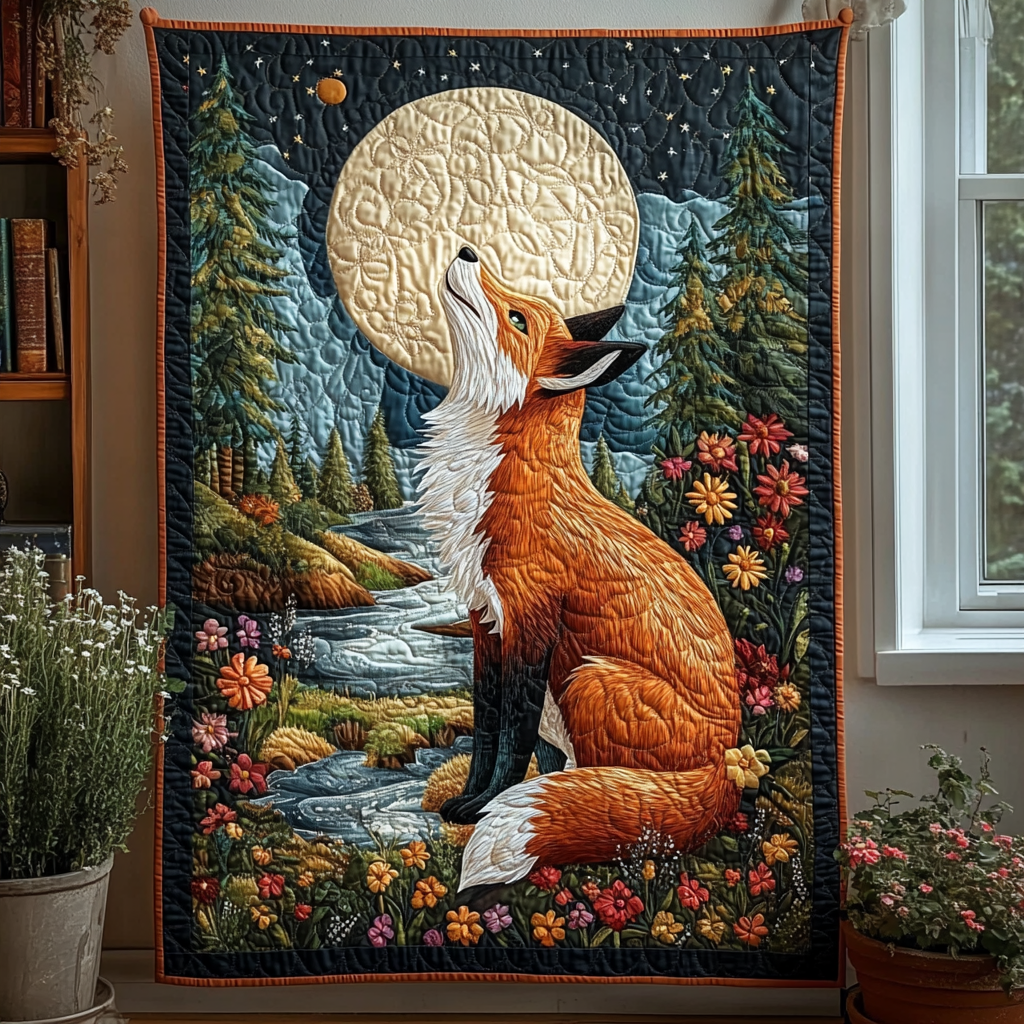 Quiet Woods Quilted Blanket - Throw (55" x 60")