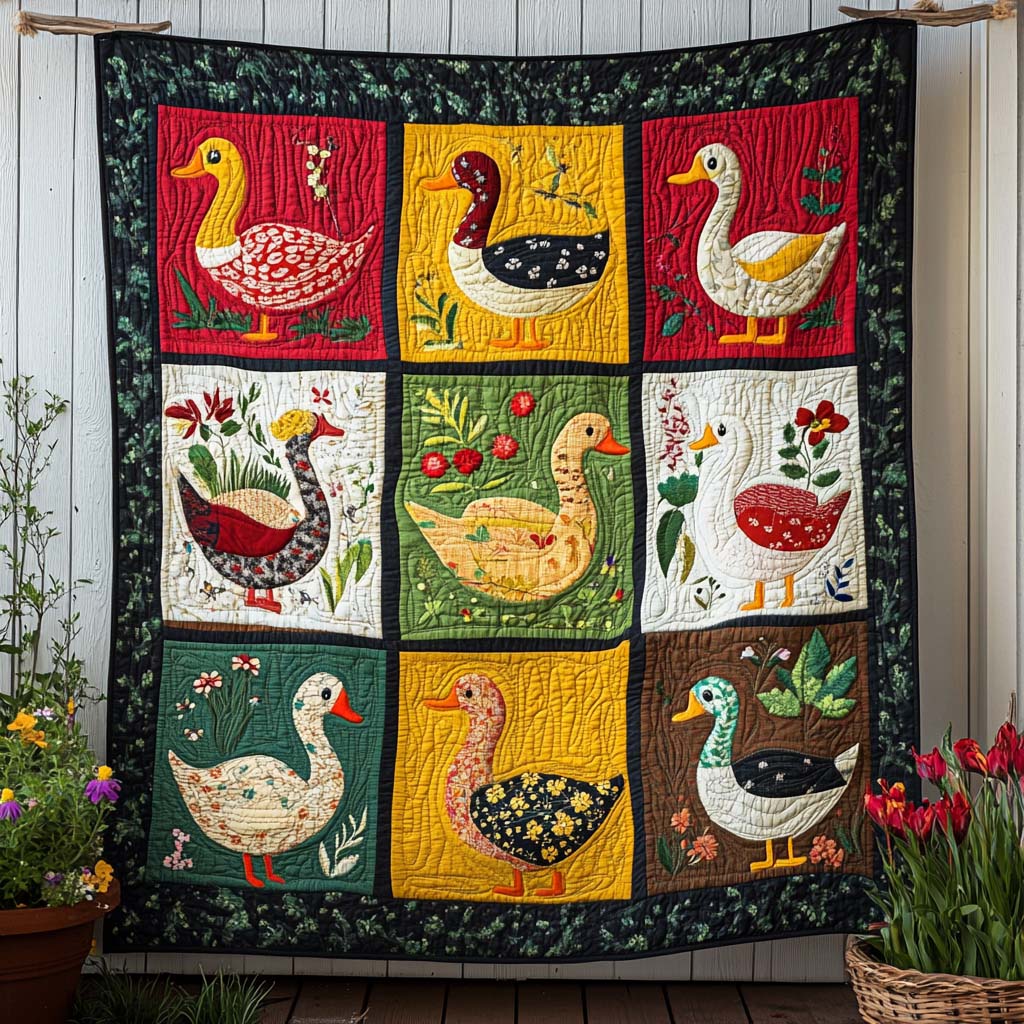 Quirky Duck Tales Quilted Blanket - Baby (30" x 40")