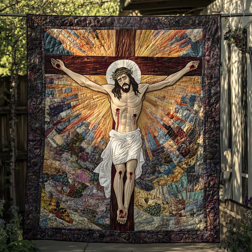 Radiance Of Sacrifice Quilted Blanket - Throw (55" x 60")