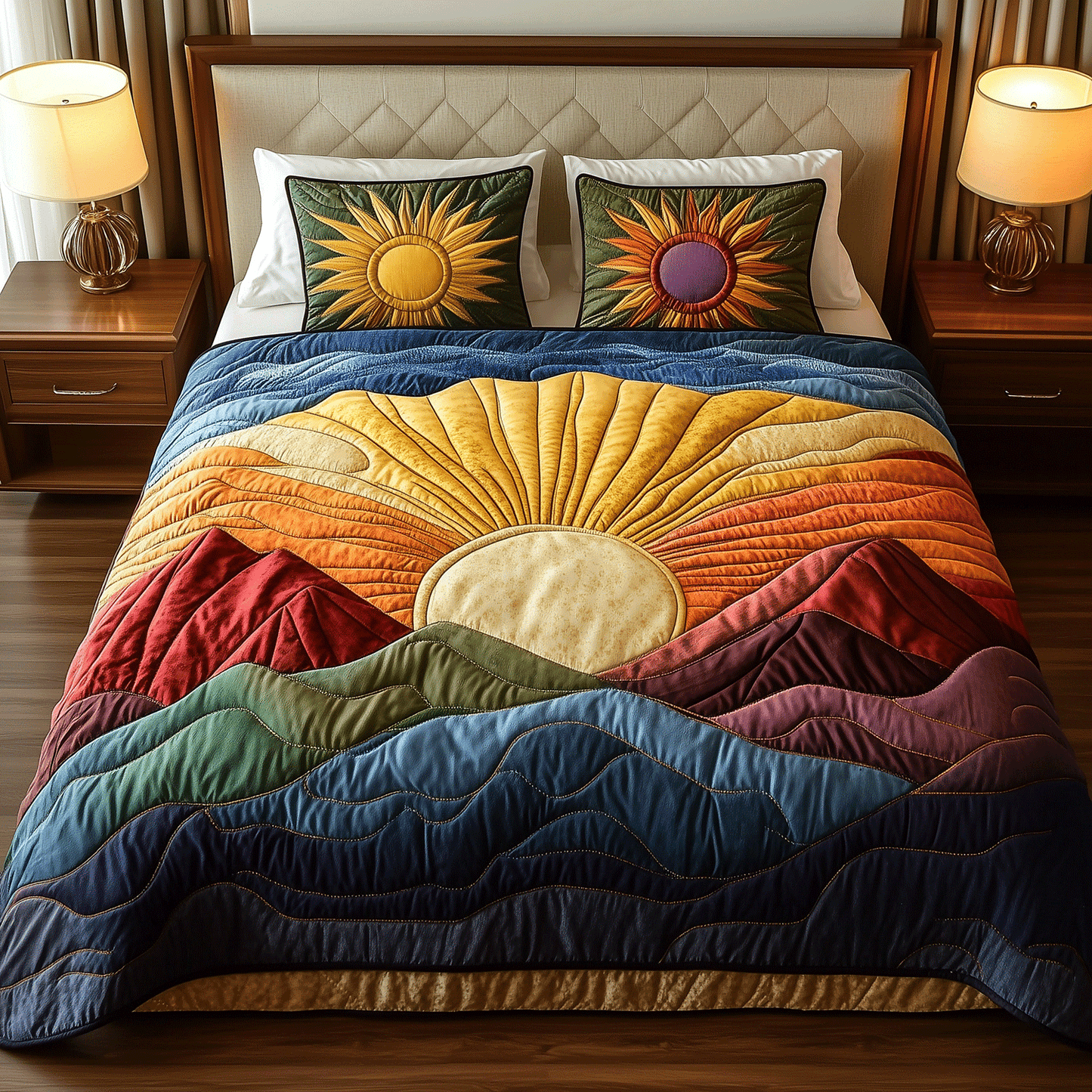 Radiant Dawn 3-Piece Quilted Bedding Set - Single (59" x 70")