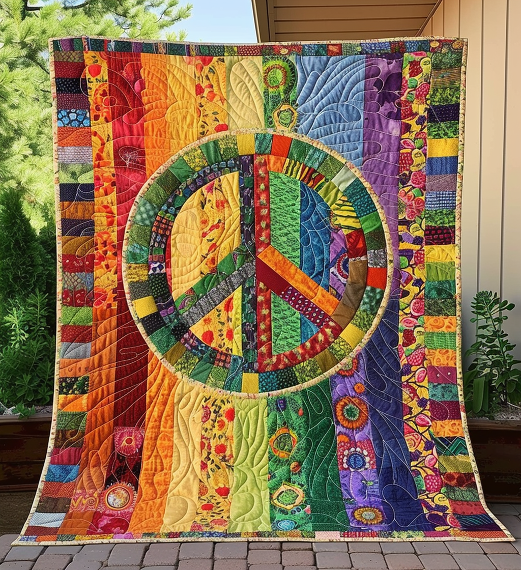 Radiant Harmony Quilted Blanket - Throw (55" x 60")