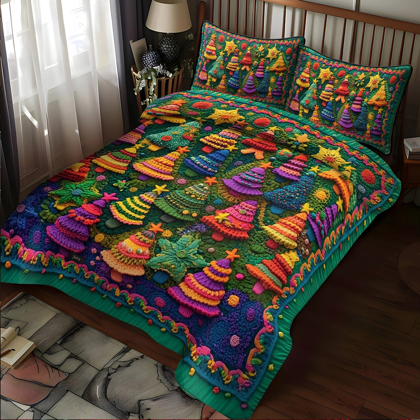 Radiant Pines 3-Piece Quilted Bedding Set - Single (59" x 70")