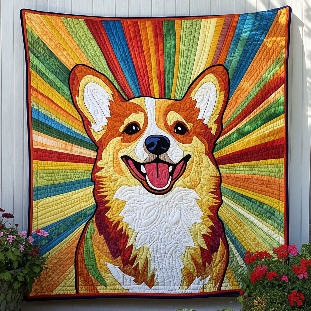 Radiant Corgi Quilted Blanket - Baby (30" x 40")