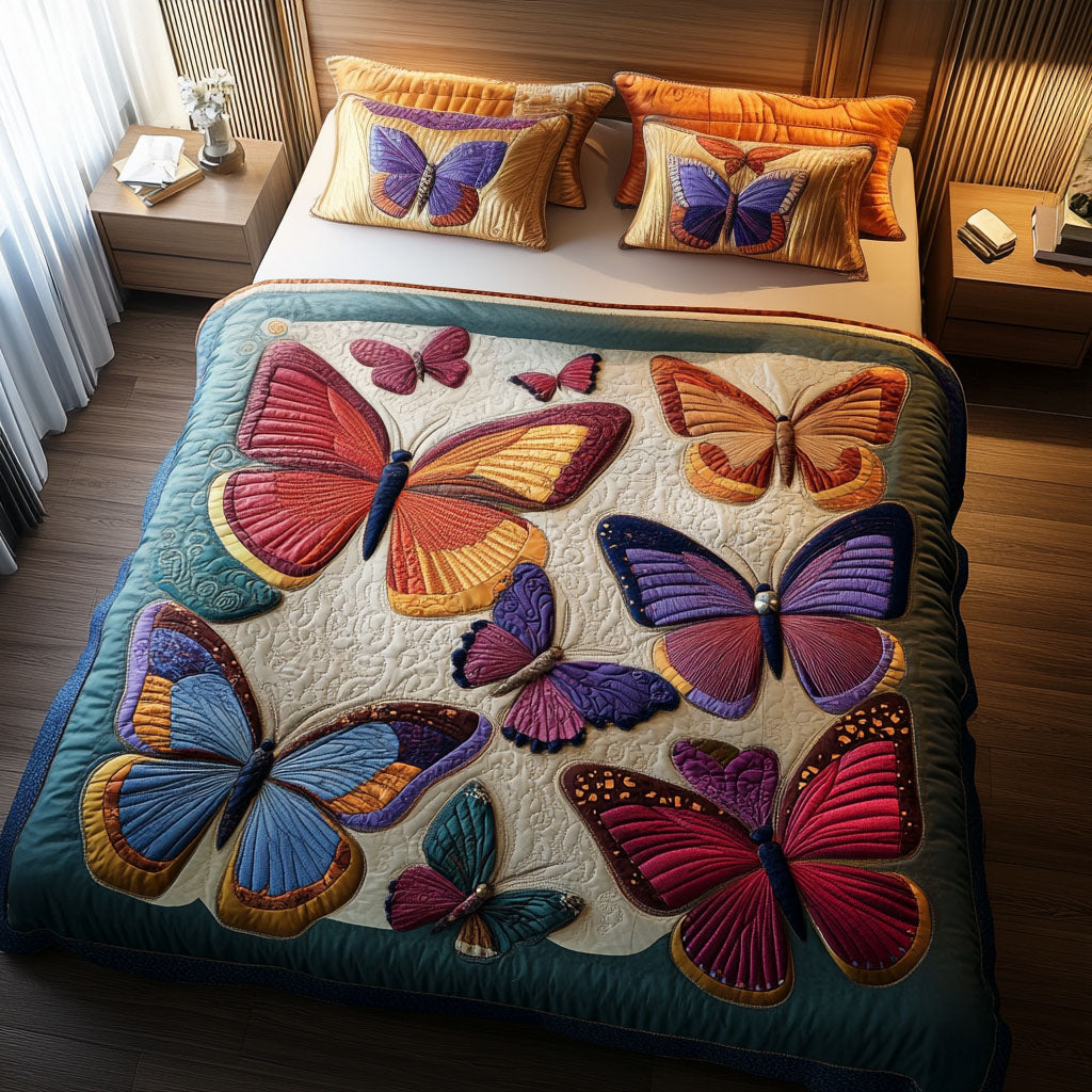 Radiant Flight 3-Piece Quilted Bedding Set - Single (59" x 70")