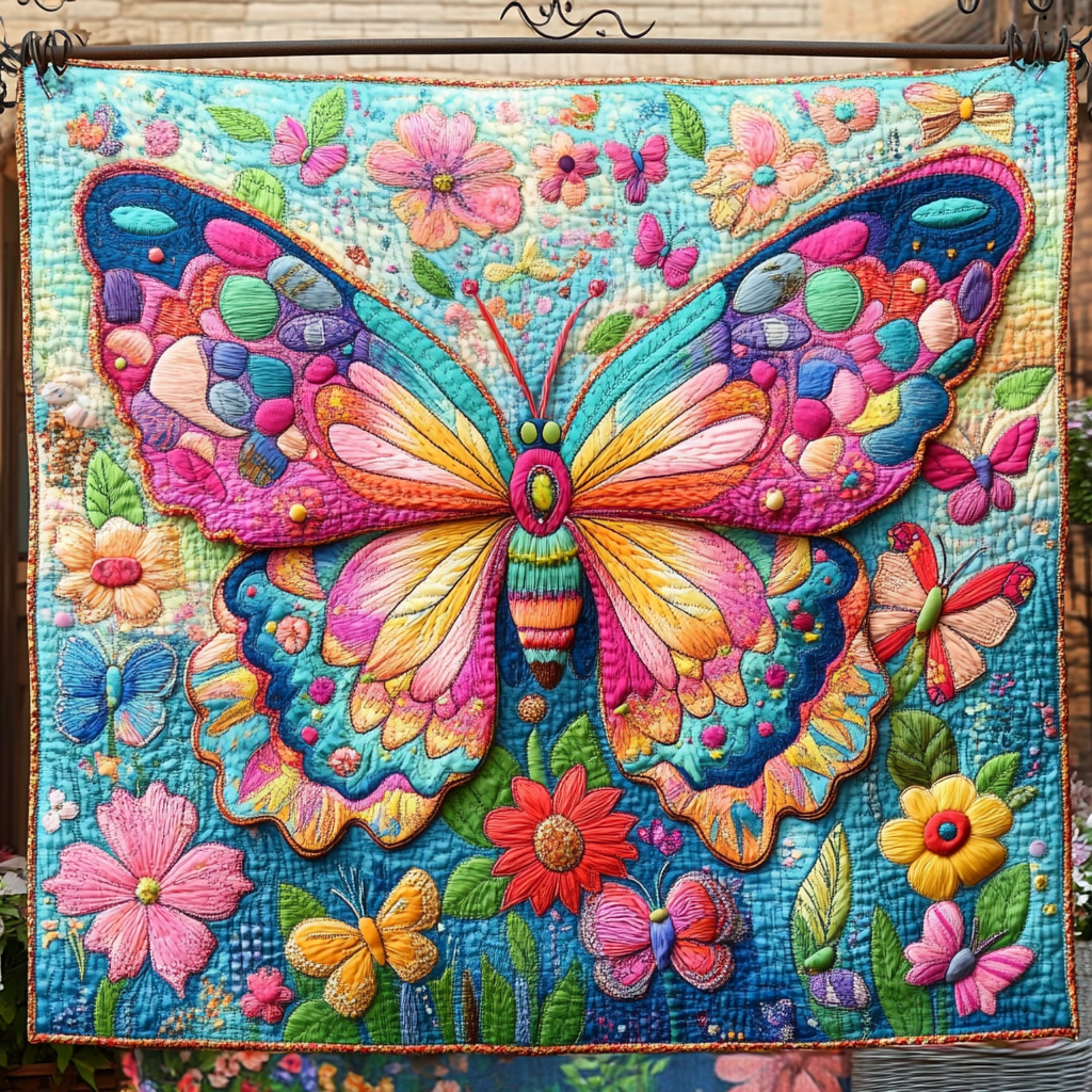 Radiant Flutter Quilted Blanket - Throw (55" x 60")