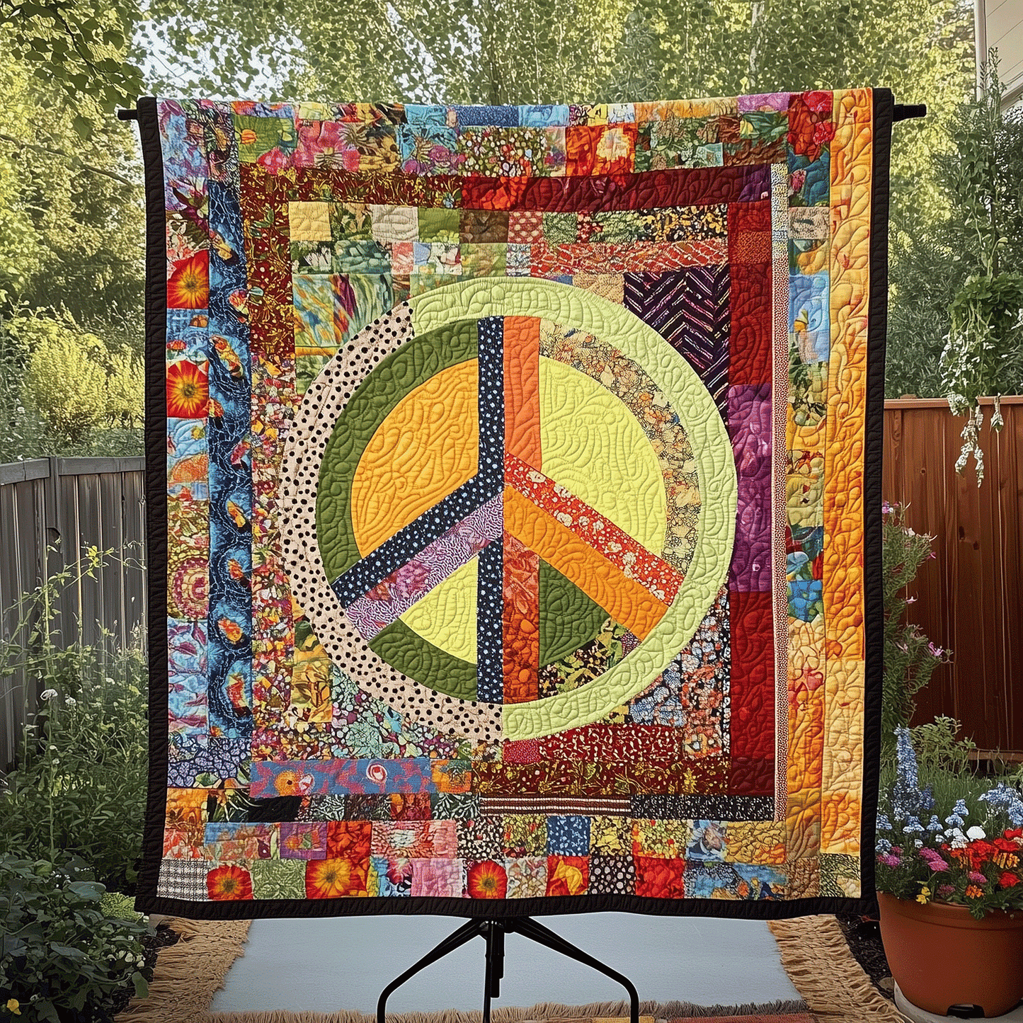 Radiant Harmony Quilted Blanket - Throw (55" x 60")