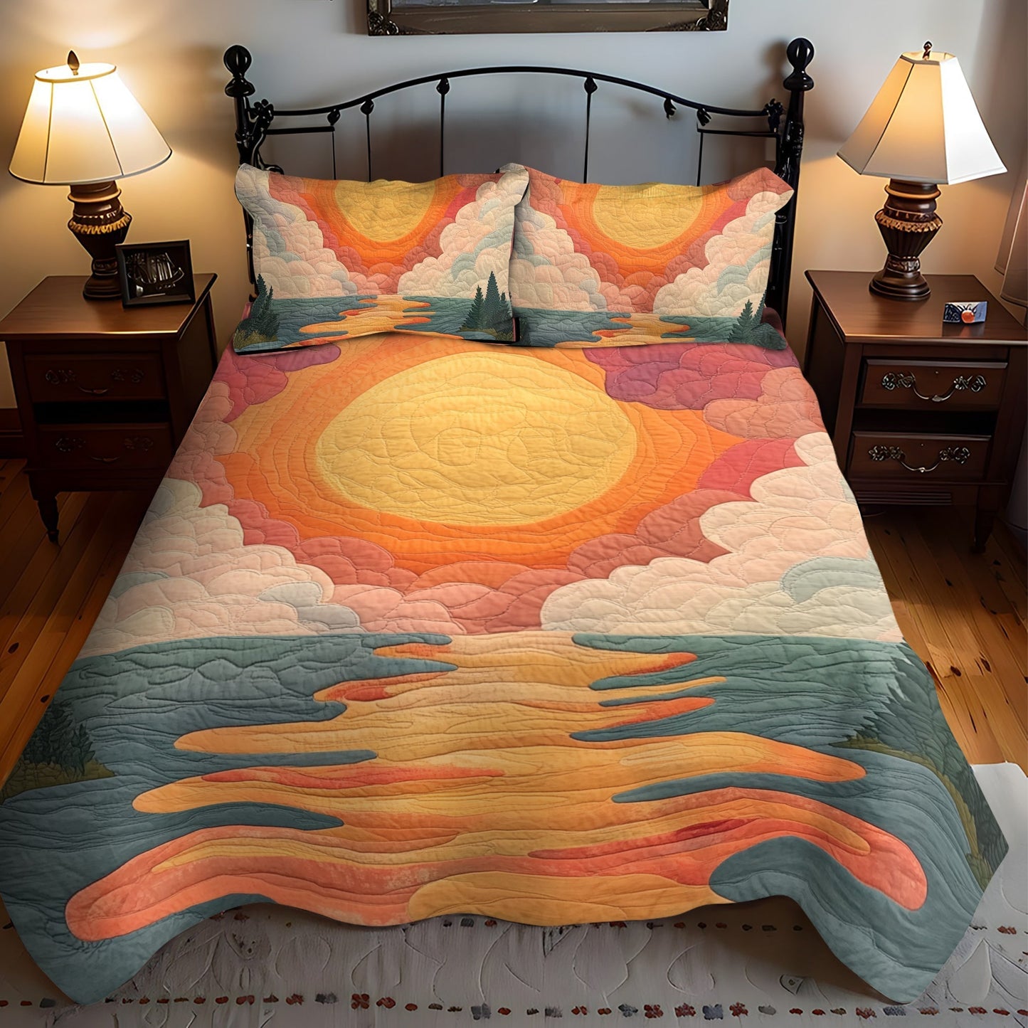 Radiant Skies 3-Piece Quilted Bedding Set - Single (59" x 70")