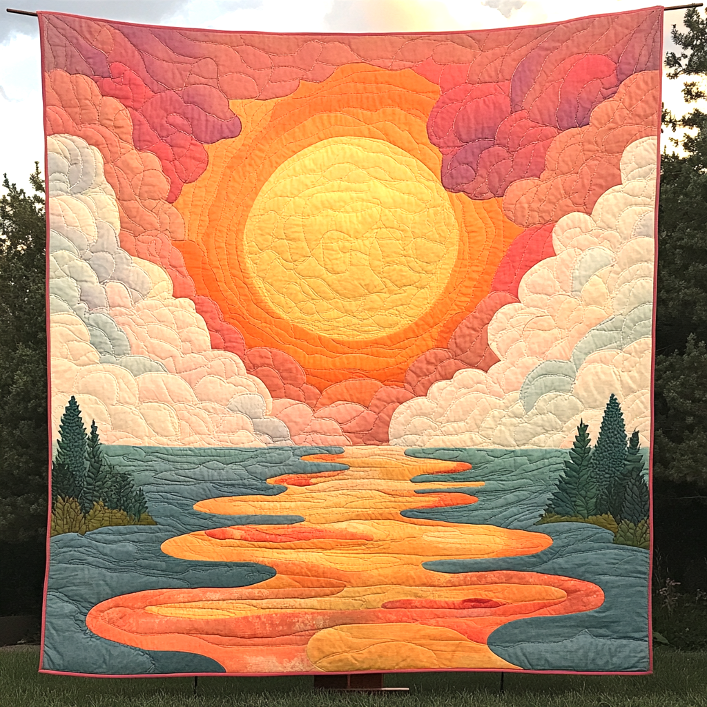 Radiant Skies Quilted Blanket - Throw (55" x 60")