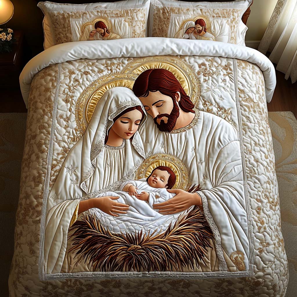 Radiant Starlight Vigil 3-Piece Quilted Bedding Set - Single (59" x 70")