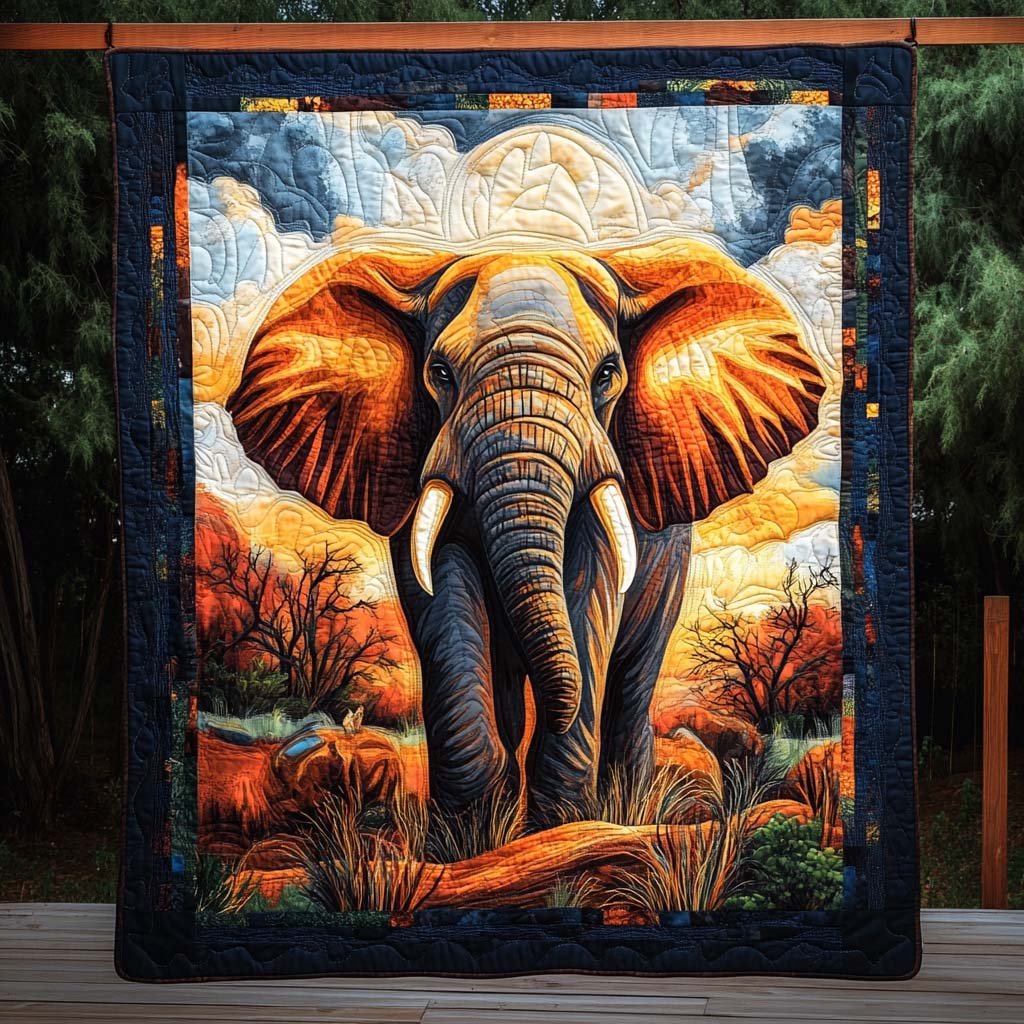 Radiant Sunset Giant Quilted Blanket - Throw (55" x 60")