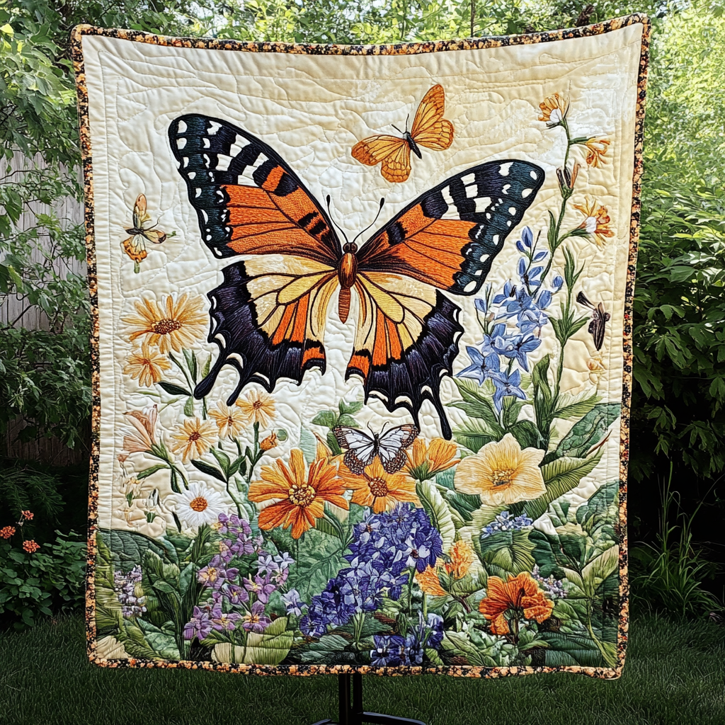 Radiant Wings Quilted Blanket - Throw (55" x 60")