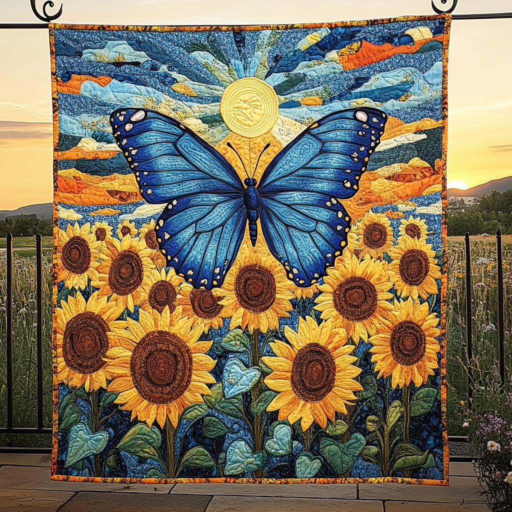 Radiant Wings Quilted Blanket - Throw (55" x 60")