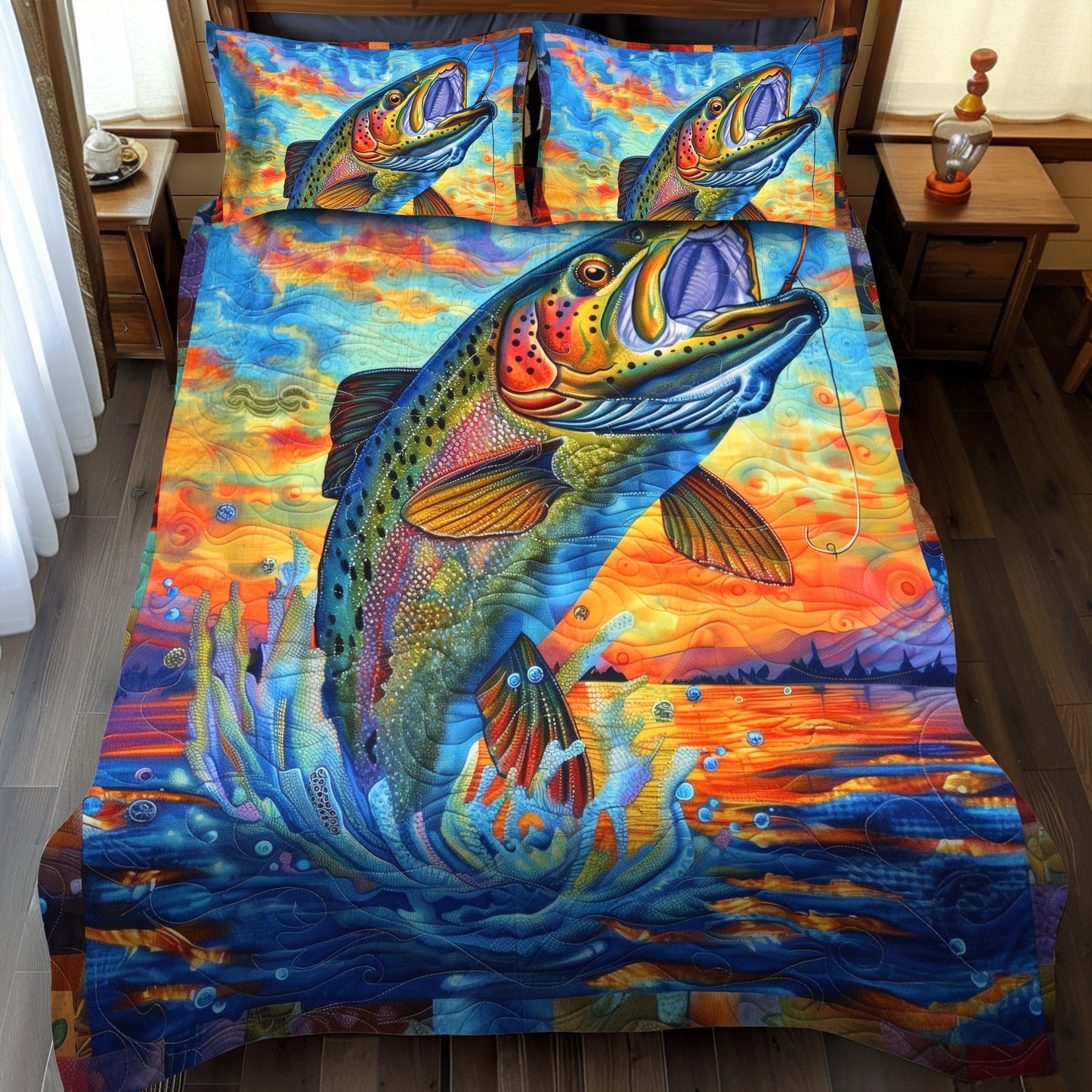 Rainbow Victory 3-Piece Quilted Bedding Set - Single (59" x 70")