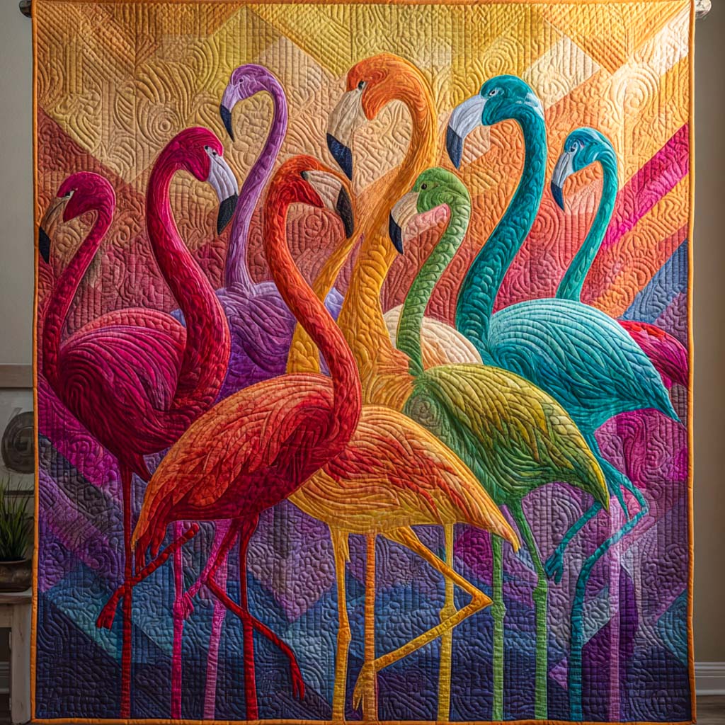 Rainbow Flock Quilted Blanket - Baby (30" x 40") - Pack 1