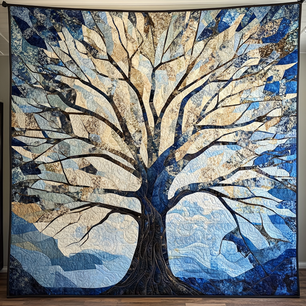 Rainbow Roots Quilted Blanket - Throw (55" x 60")