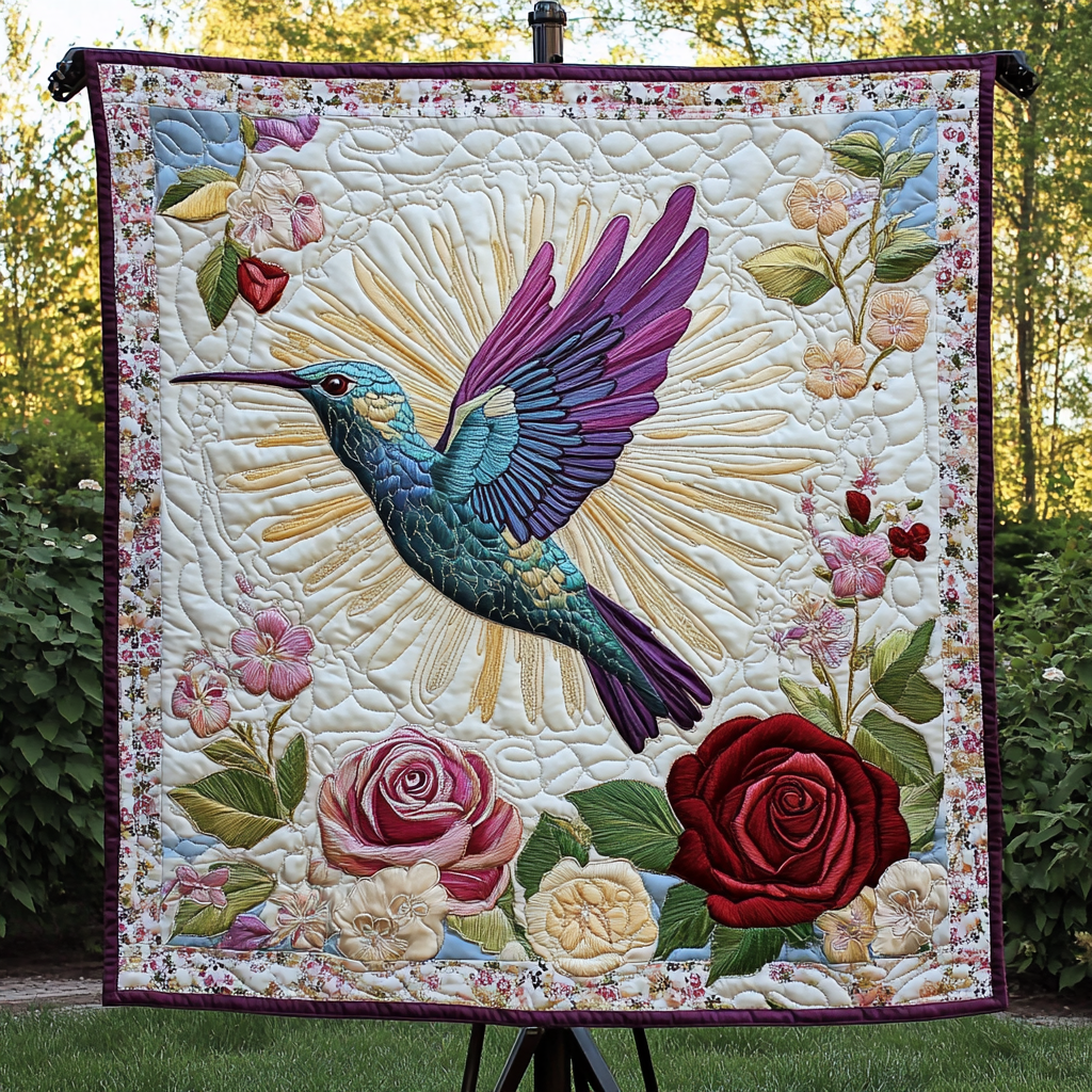 Rainbow Wings Quilted Blanket - Throw (55" x 60")