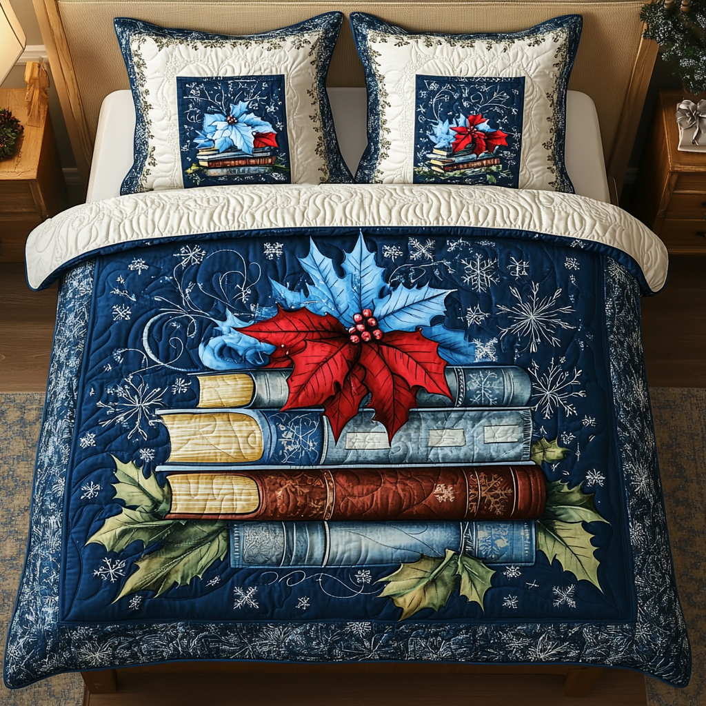 Read In Comfort 3-Piece Quilted Bedding Set - Single (59" x 70")