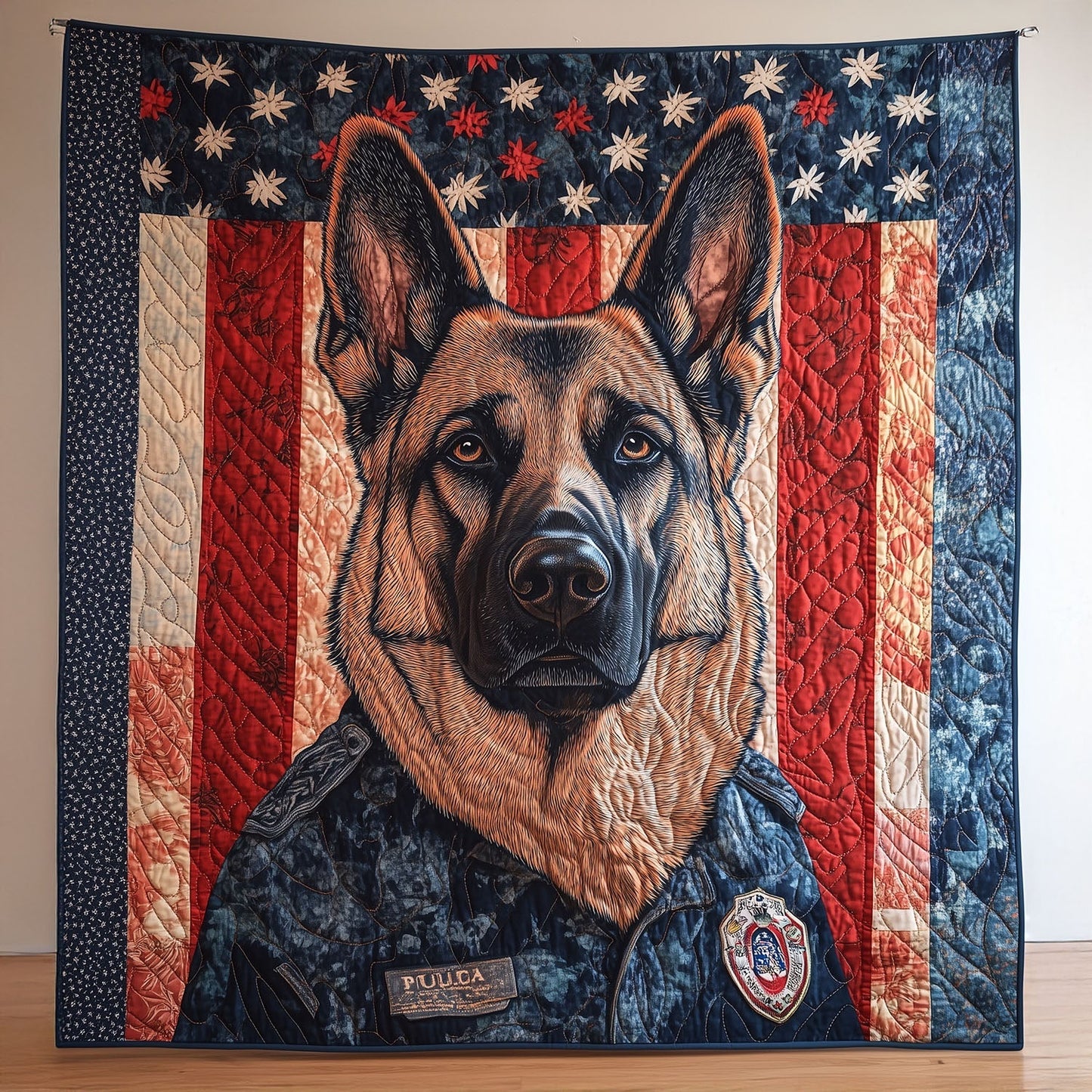 Red White Blue Quilted Blanket - Baby (30" x 40")