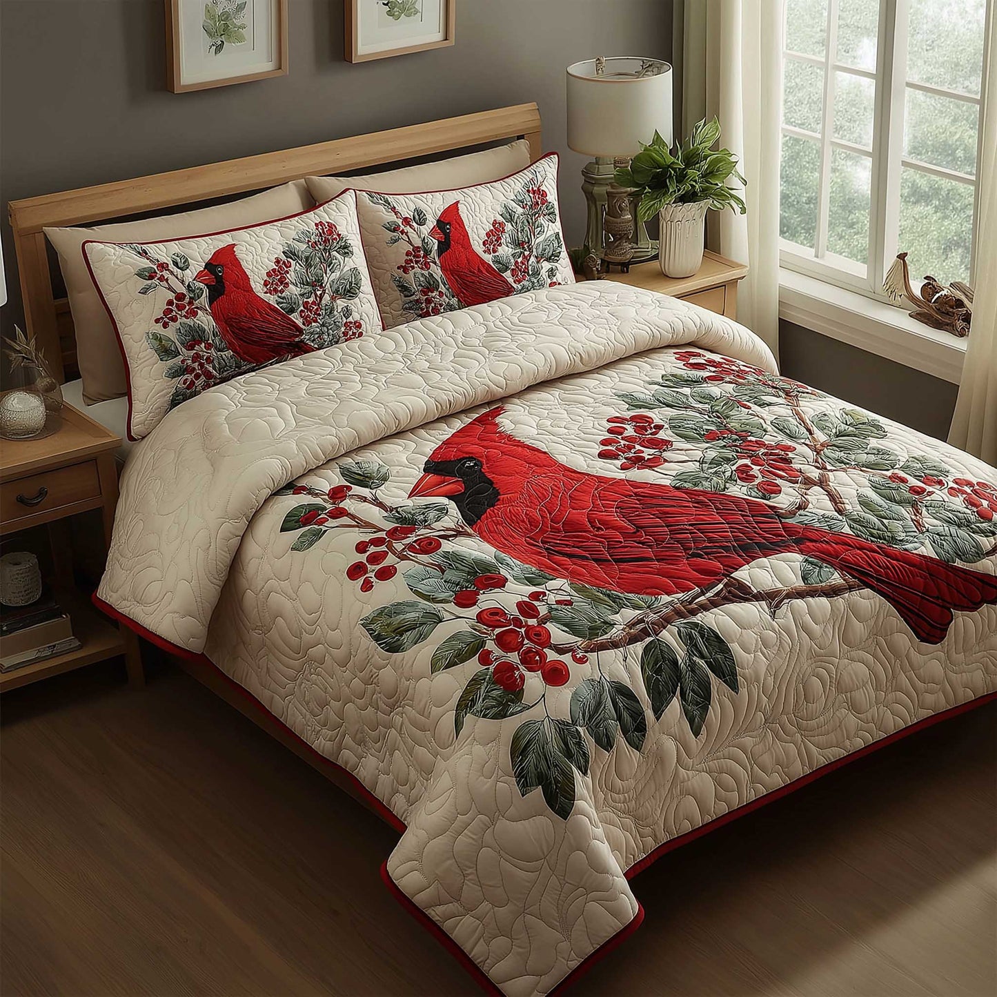 Redbird Serenity 3-Piece Quilted Bedding Set - Single (59" x 70")