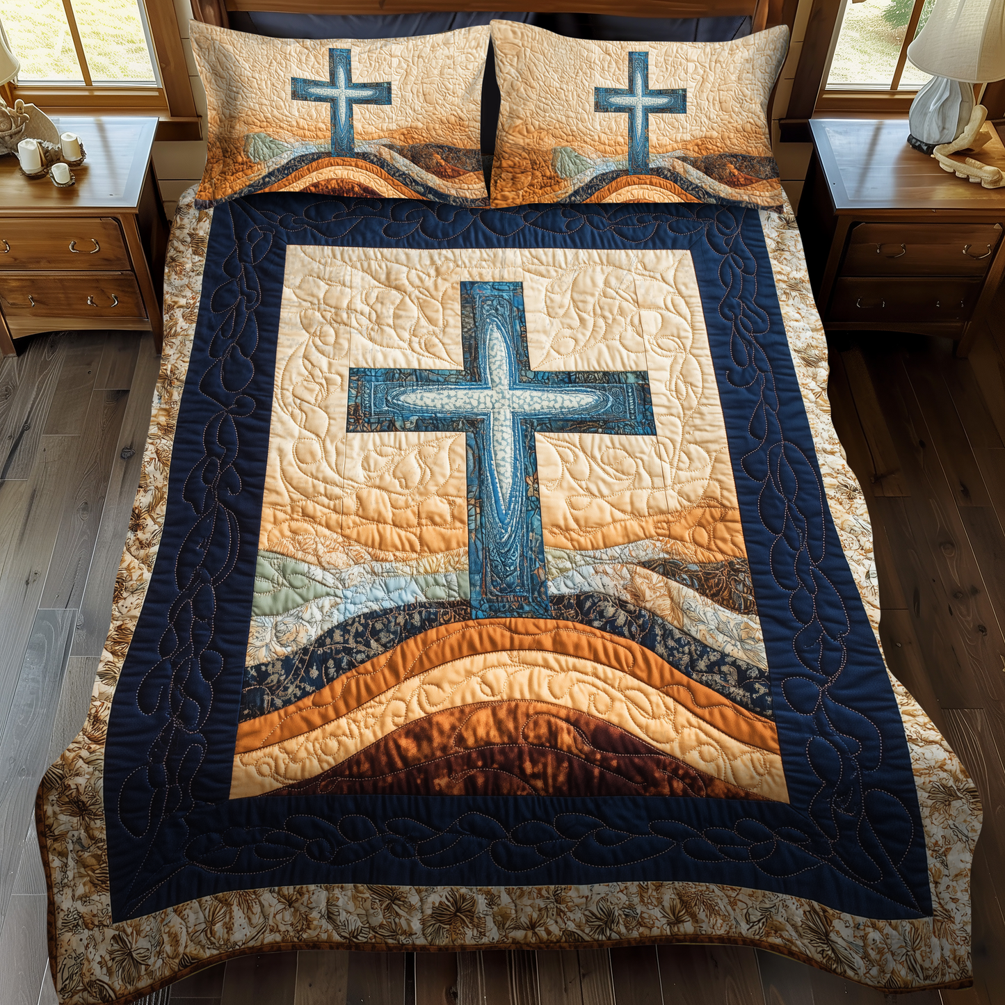 Redeemer Grace 3-Piece Quilted Bedding Set - Single (59" x 70")