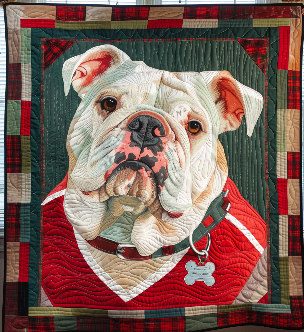 Regal Bulldog Pride Quilted Blanket - Throw (55" x 60")