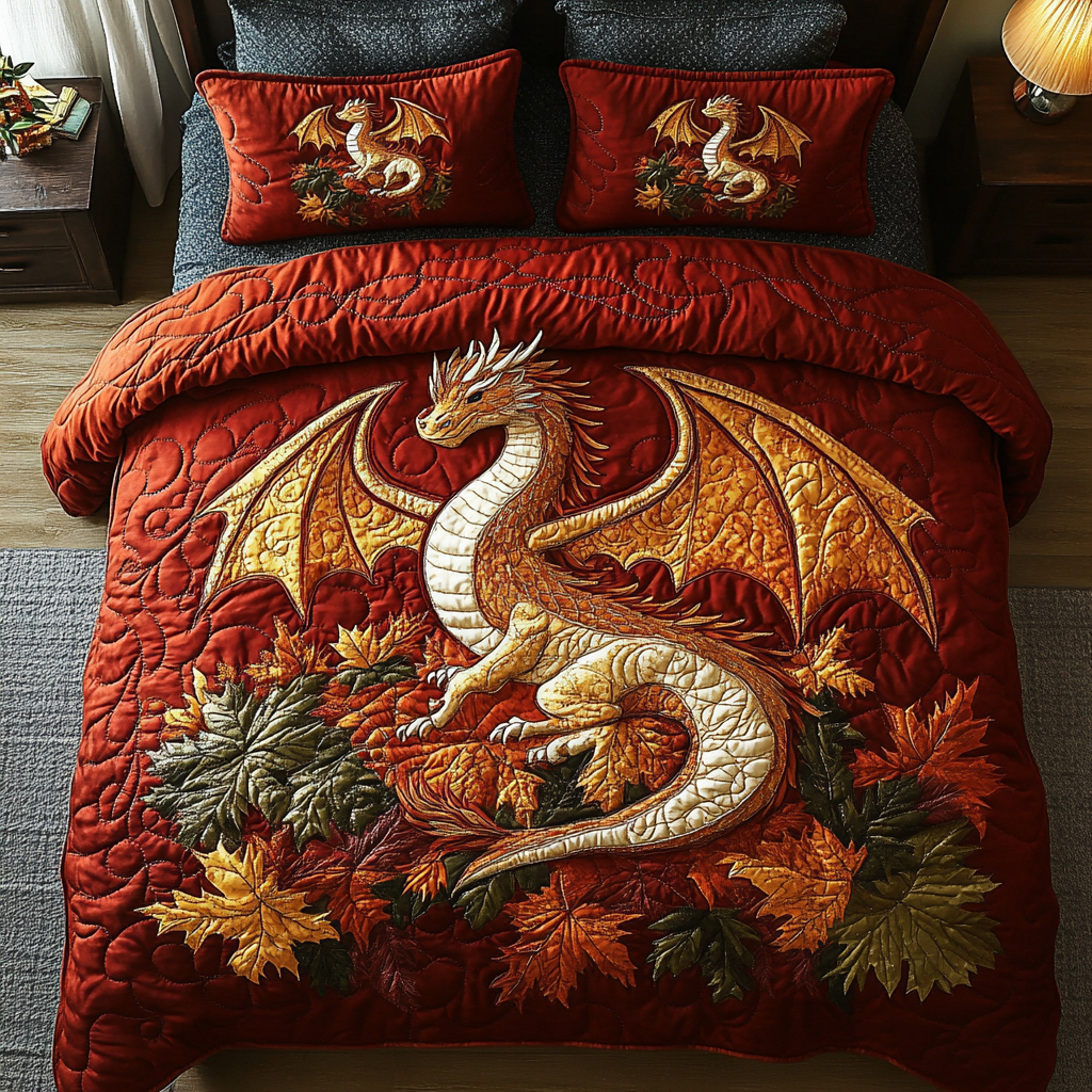Regal Roar 3-Piece Quilted Bedding Set - Single (59" x 70")