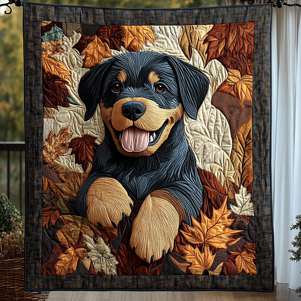 Regal Rottie Quilted Blanket - Throw (55" x 60")