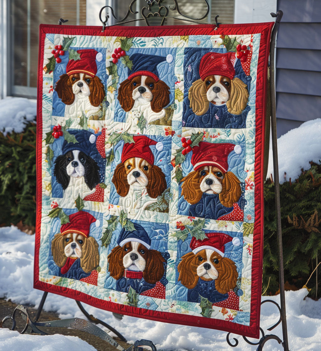 Regal Spaniel Dreams Quilted Blanket - Throw (55" x 60")