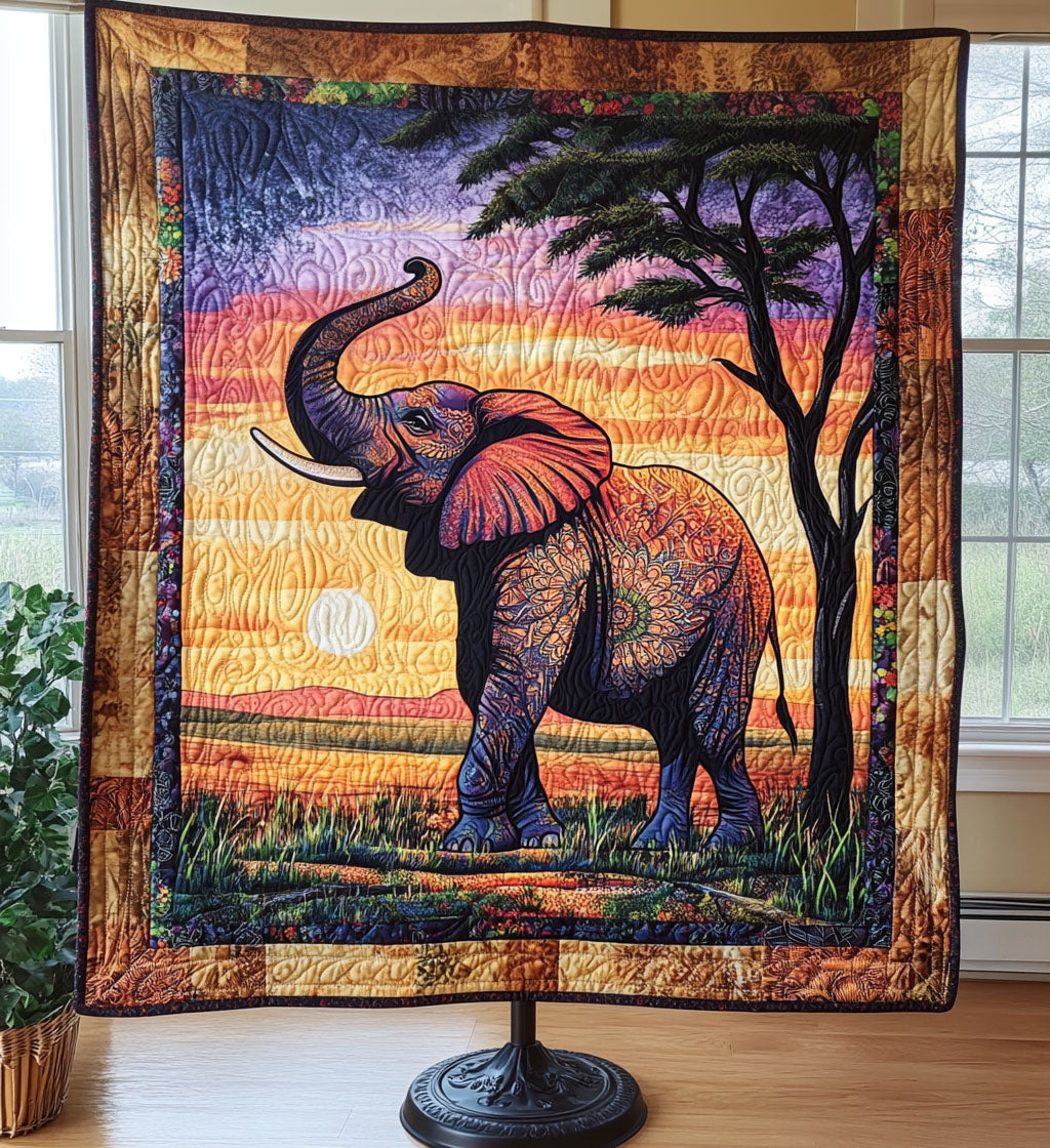 Regal Trunk Safari Quilted Blanket - Throw (55" x 60")
