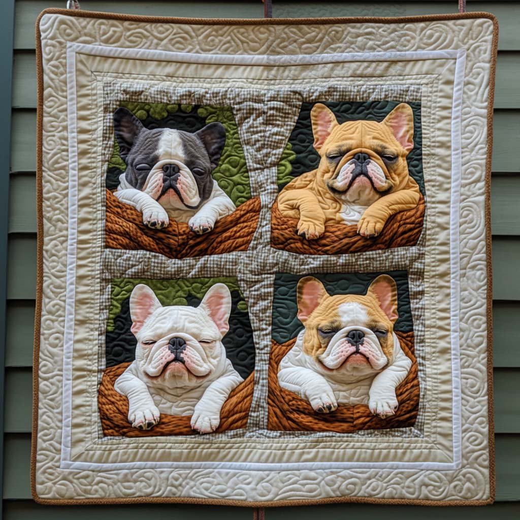 Resting Faces Quilted Blanket - Throw (55" x 60")