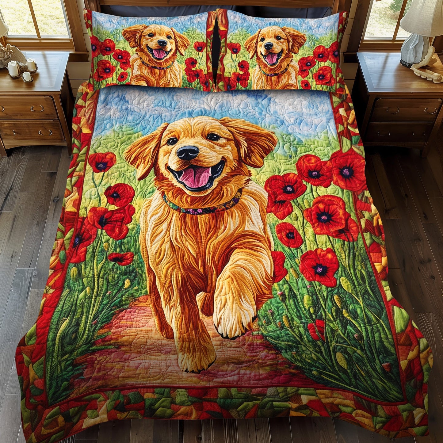 Retriever Haven 3-Piece Quilted Bedding Set - Single (59" x 70")