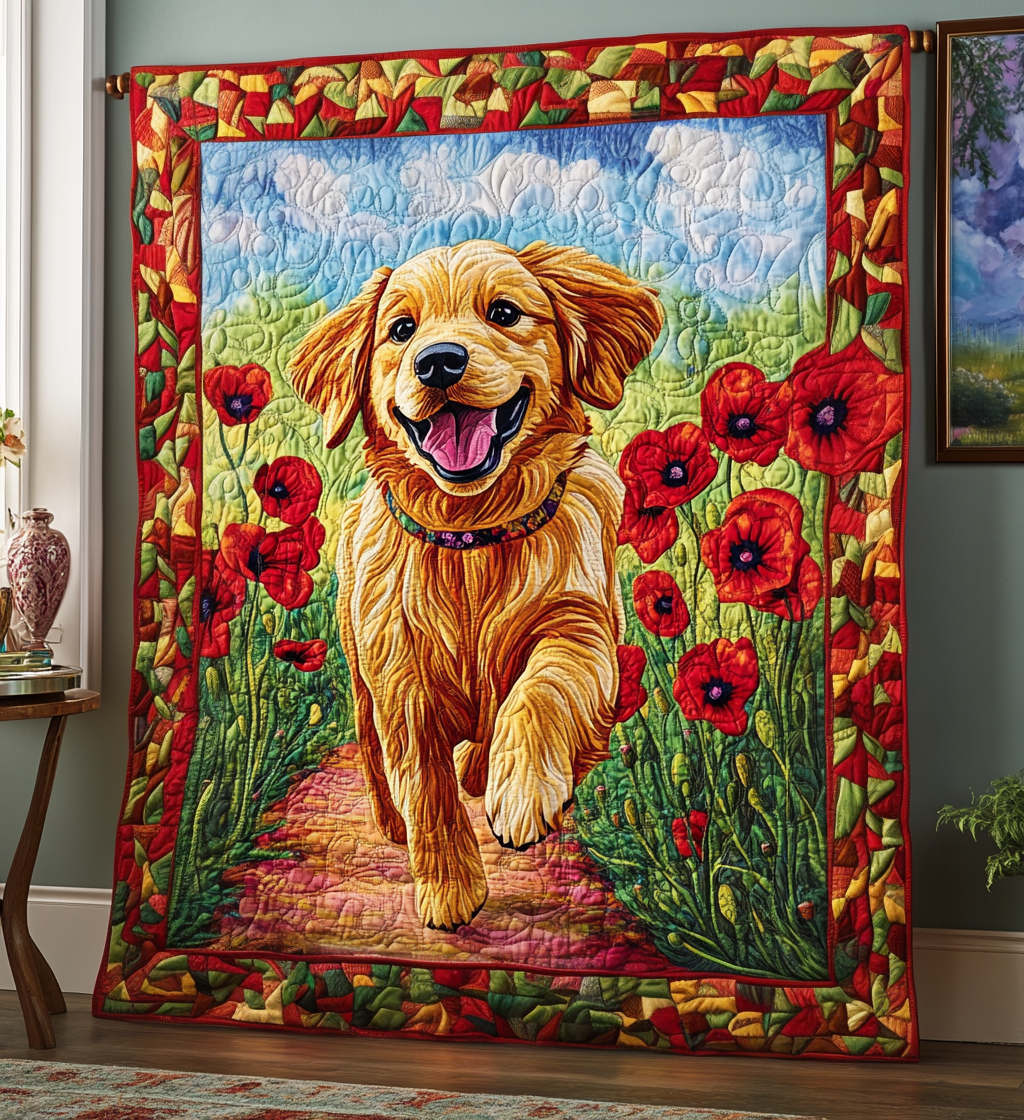 Retriever Haven Quilted Blanket - Throw (55" x 60")