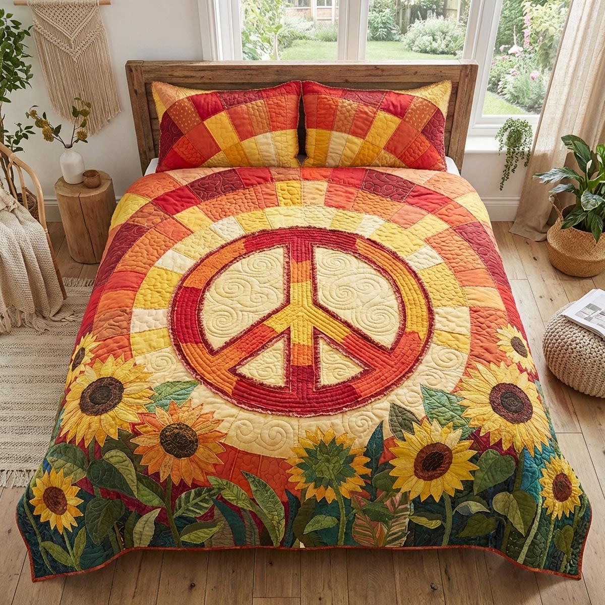 Retro Groove 3-Piece Quilted Bedding Set - Single (59" x 70")