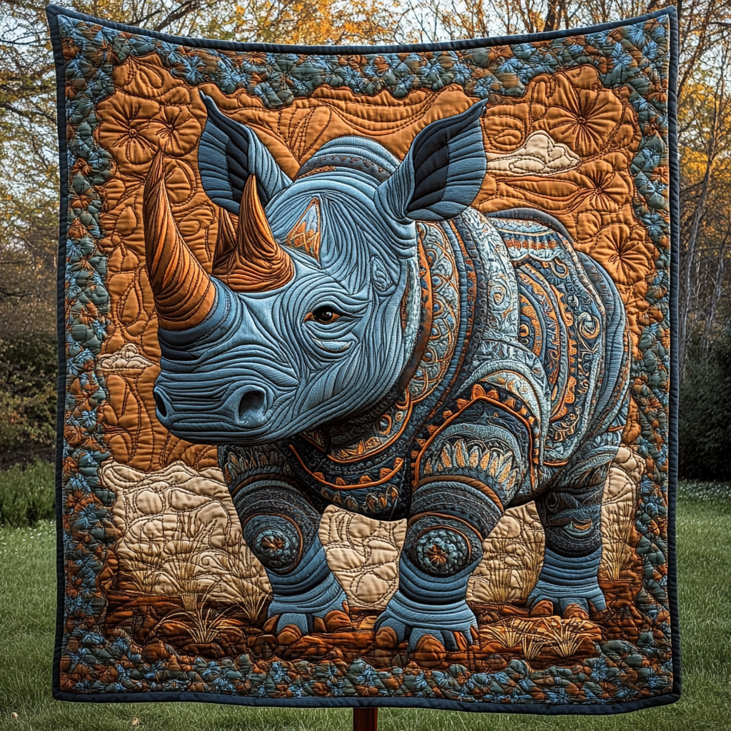 Rhino Silent Power Quilted Blanket - Throw (55" x 60")