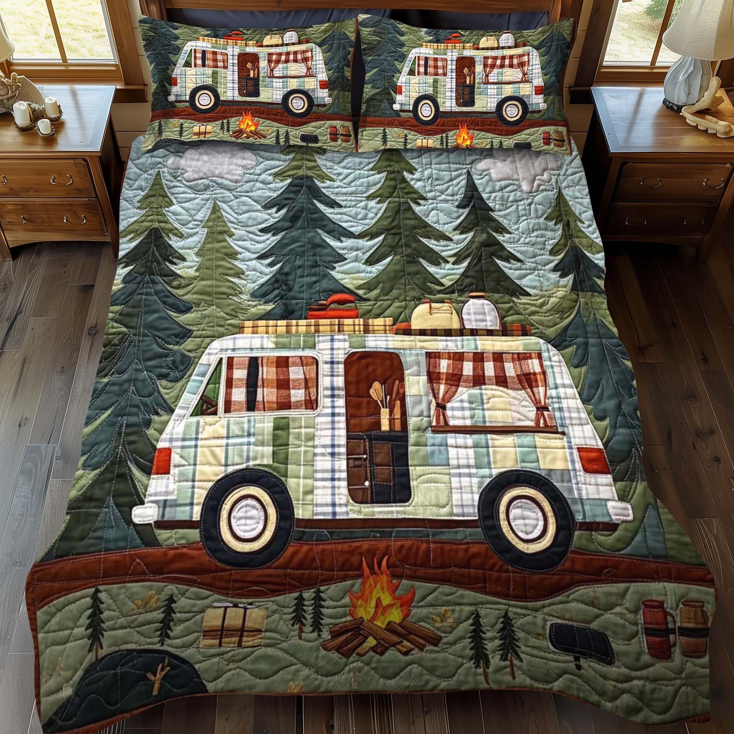 Riverbend Camp 3-Piece Quilted Bedding Set - Single (59" x 70")