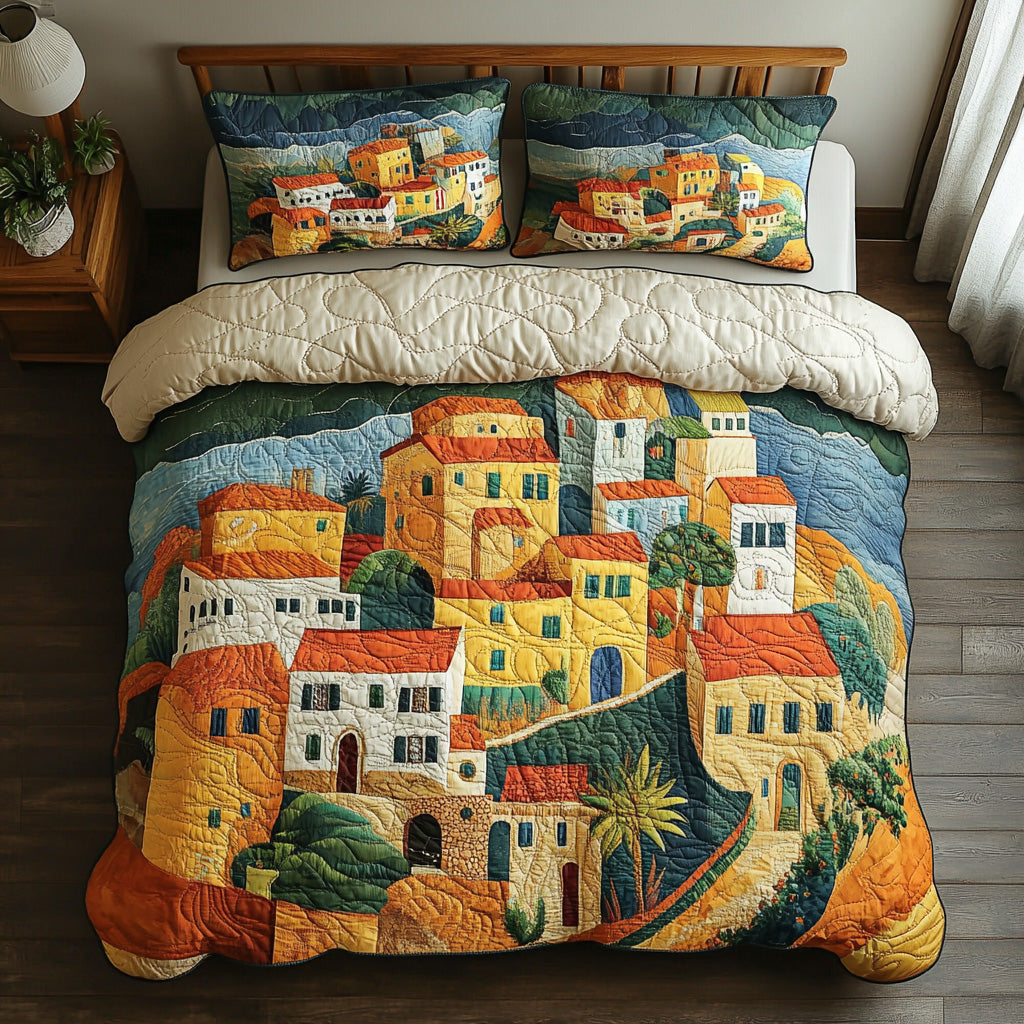Riviera Sun 3-Piece Quilted Bedding Set - Single (59" x 70")