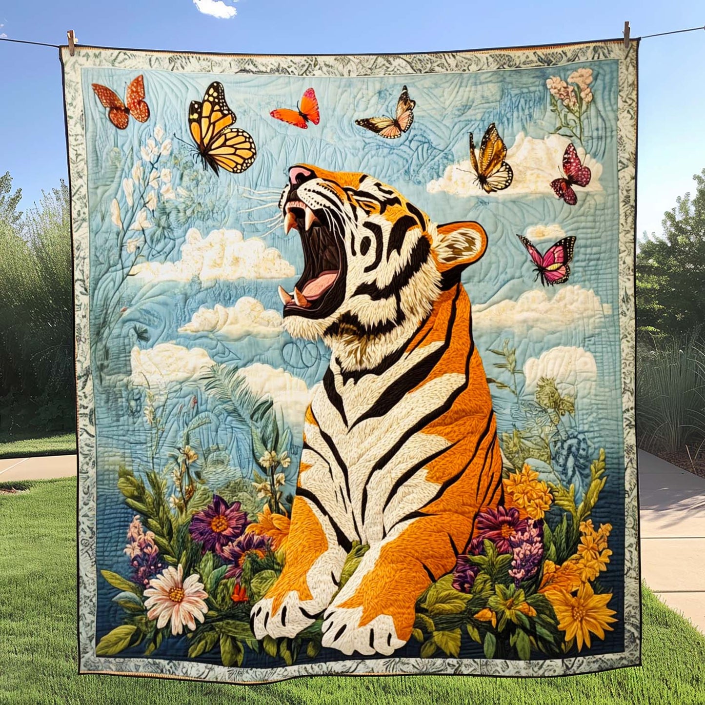 Roaring Spirit Quilted Blanket - Throw (55" x 60")