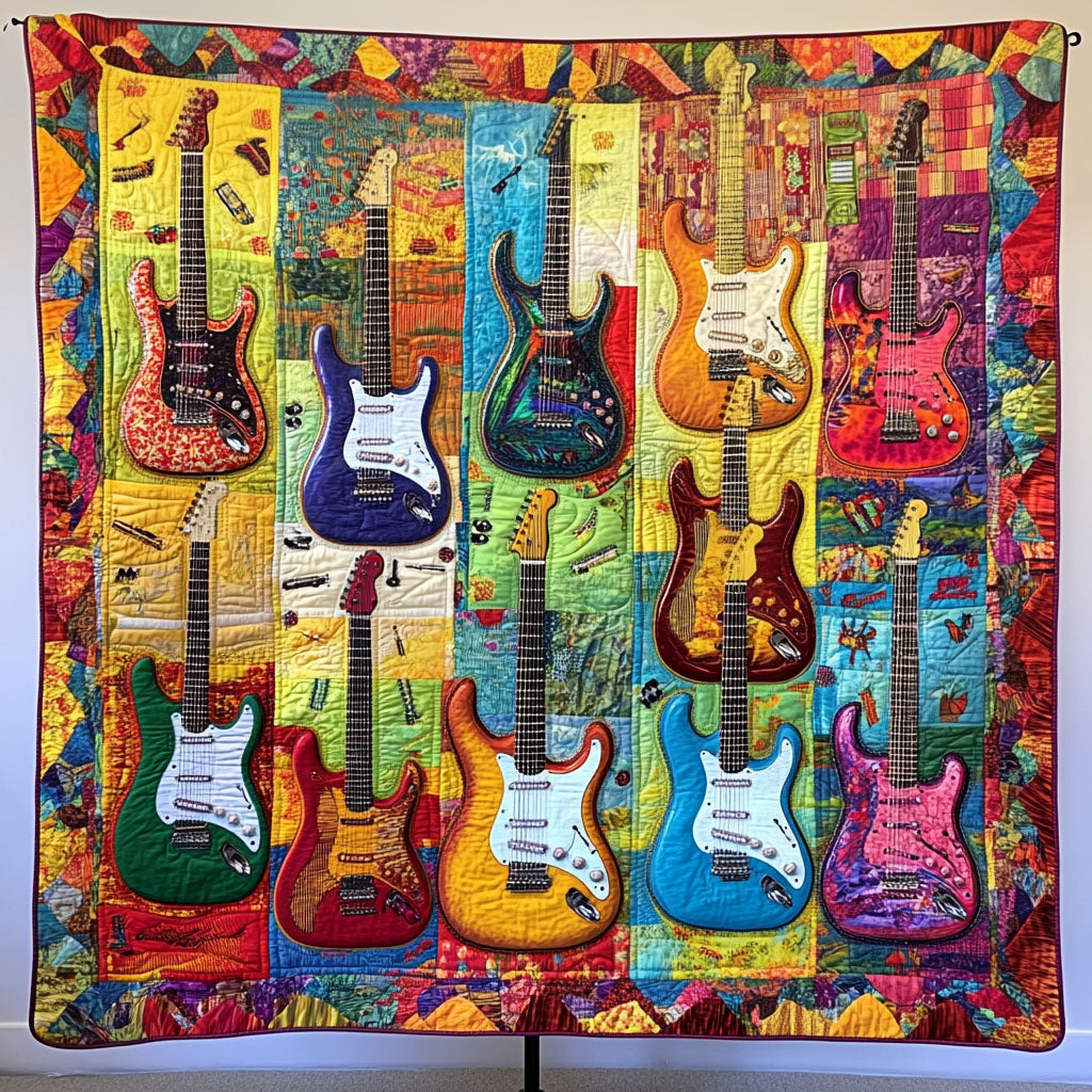 Rock Anthem Quilted Blanket - Throw (55" x 60")