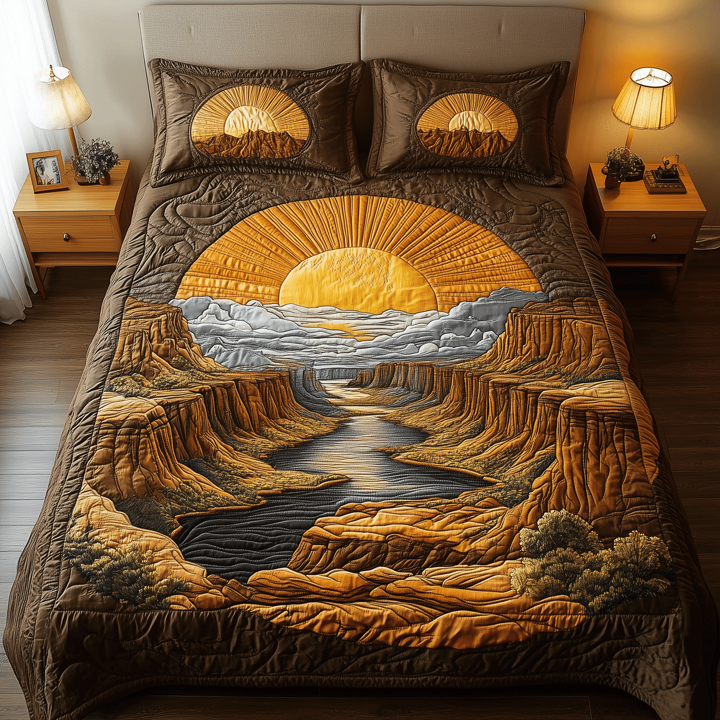 Rocky Canyon Dreams 3-Piece Quilted Bedding Set - Single (59" x 70")