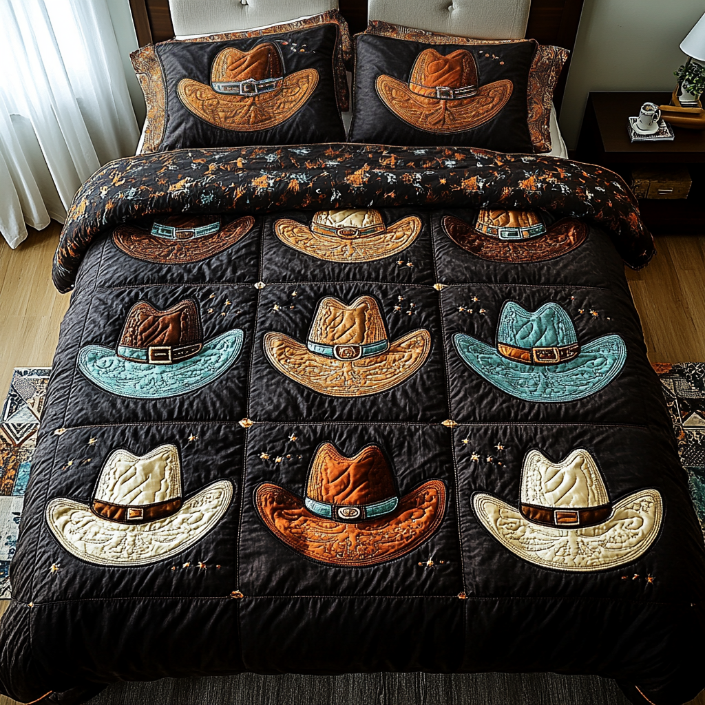 Rodeo Roundup 3-Piece Quilted Bedding Set - Single (59" x 70")