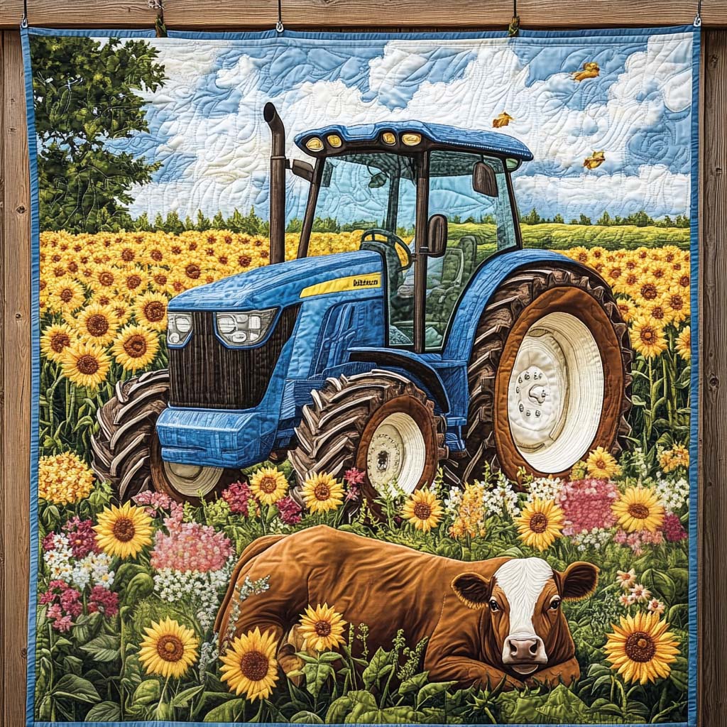 Rolling With Strength Quilted Blanket - Throw (55" x 60")