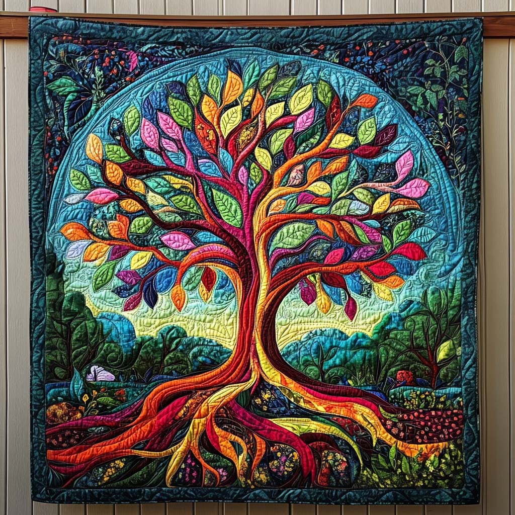 Rooted Spirit Quilted Blanket - Throw (55" x 60")