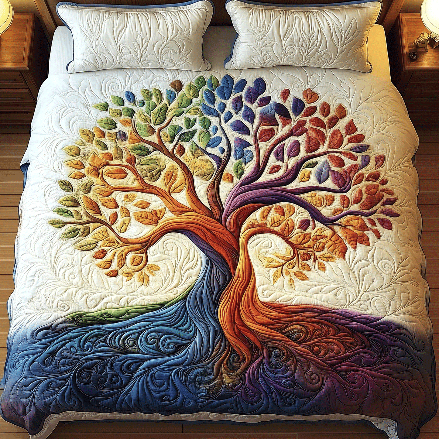 Soulful Roots 3-Piece Quilted Bedding Set - Single (59" x 70")