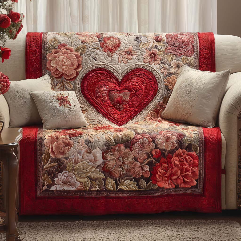 Rosy Heart Quilted Blanket - Baby (30" x 40") - Pack 1