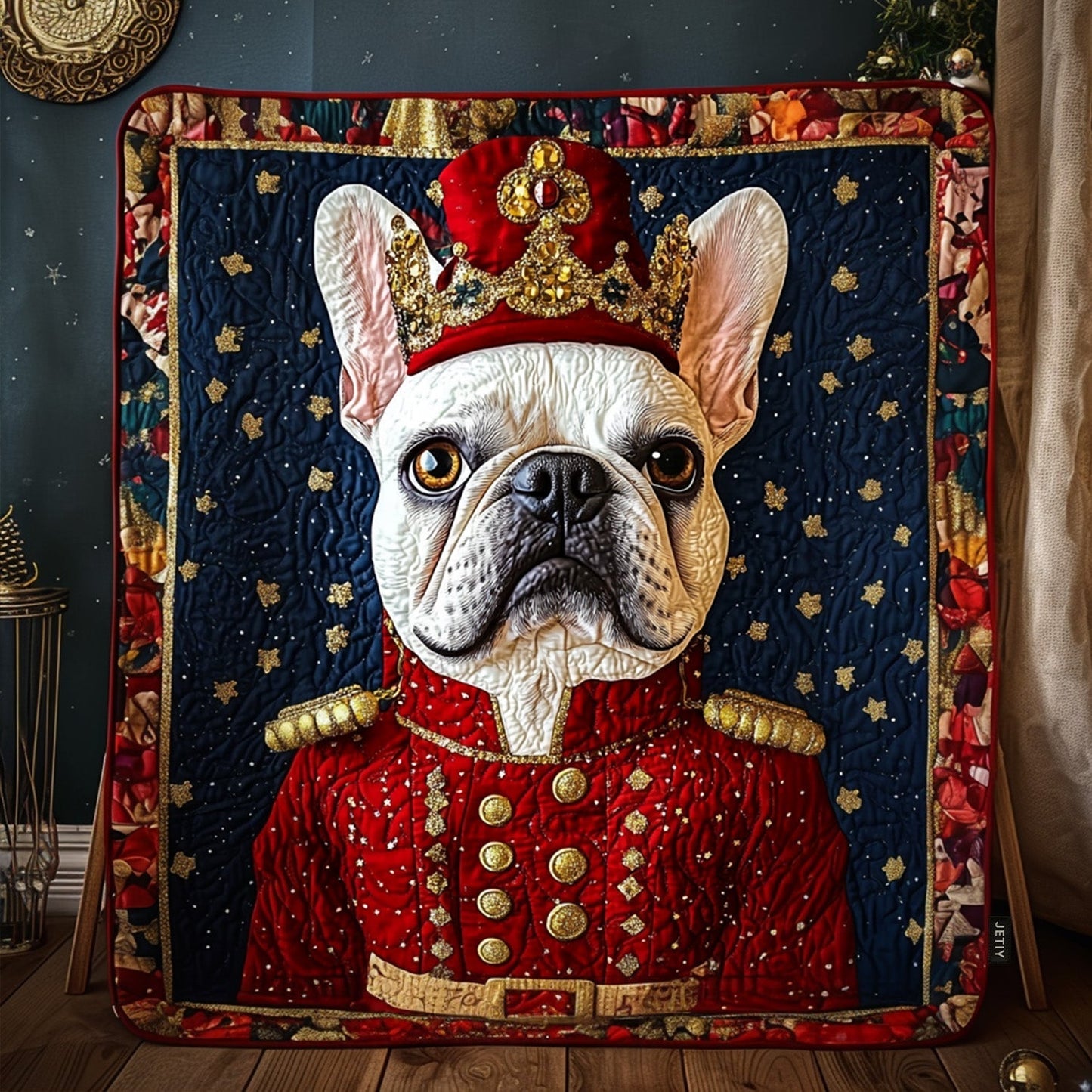 Royal Pup Quilt Quilted Blanket - Throw (55" x 60")