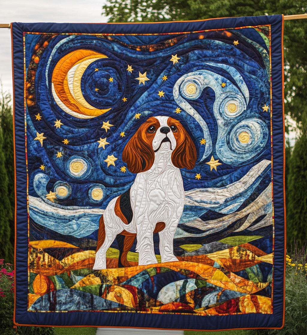 Royal Spaniel Dreams Quilted Blanket - Throw (55" x 60")