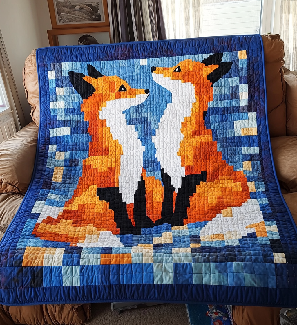 Russet Realm Quilted Blanket - Throw (55" x 60")