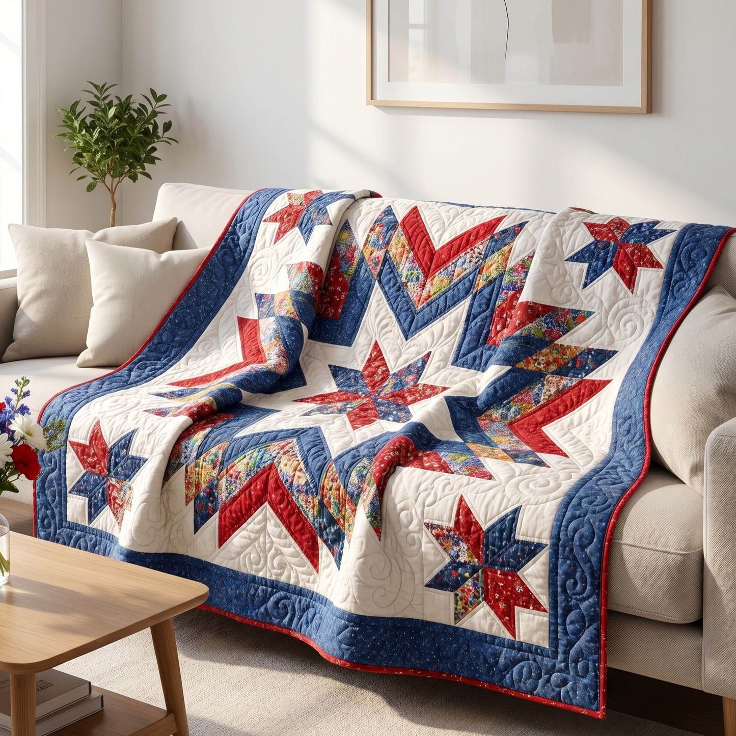 Rustic Americana Quilted Blanket - Baby (30" x 40") - Pack 1